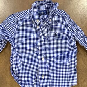 Ralph Lauren Navy and White Gingham Shirt